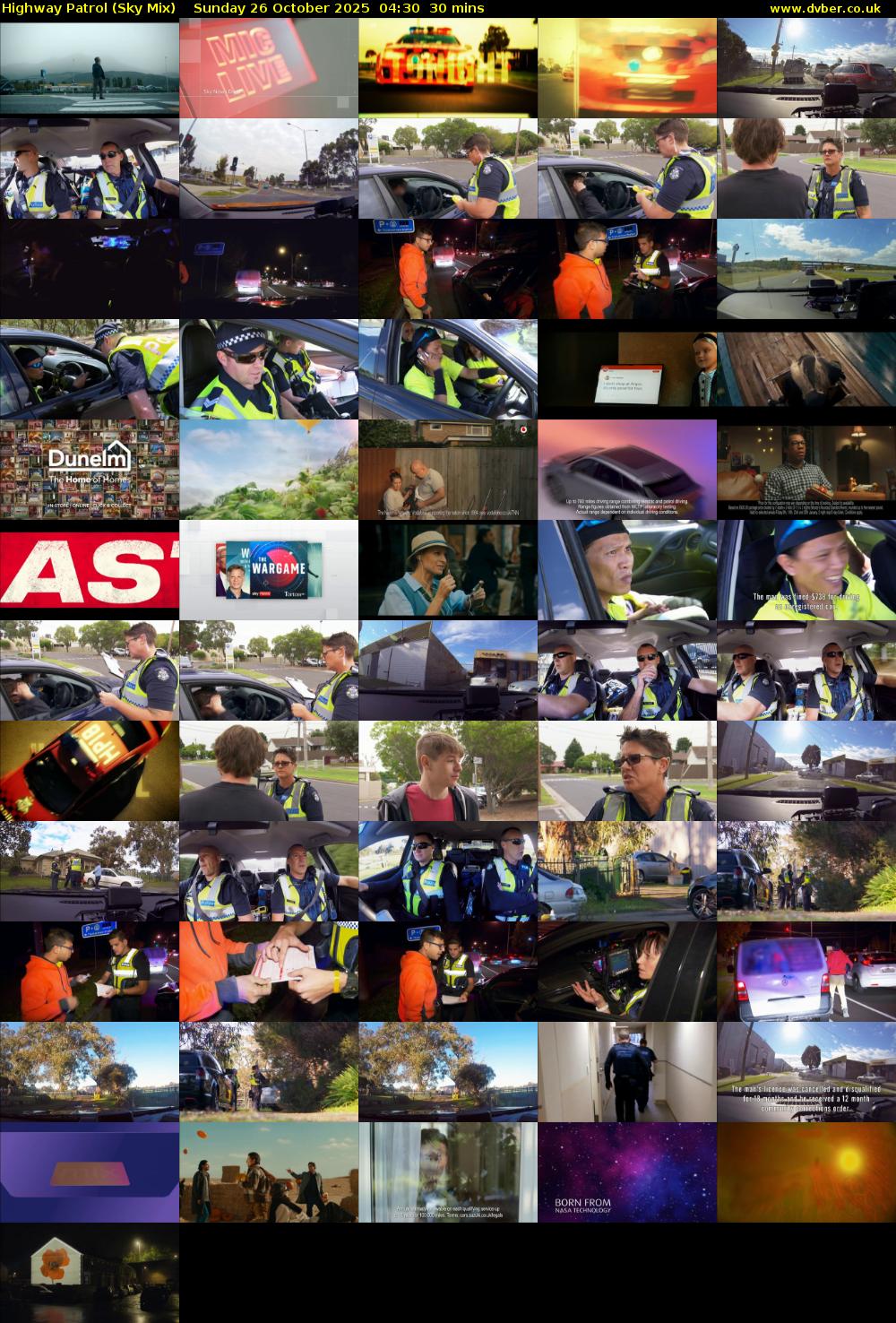 Highway Patrol (Sky Mix) Sunday 26 October 2025 04:30 - 05:00