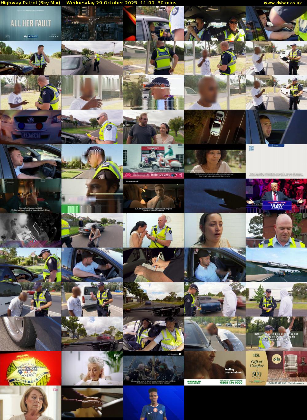 Highway Patrol (Sky Mix) Wednesday 29 October 2025 11:00 - 11:30