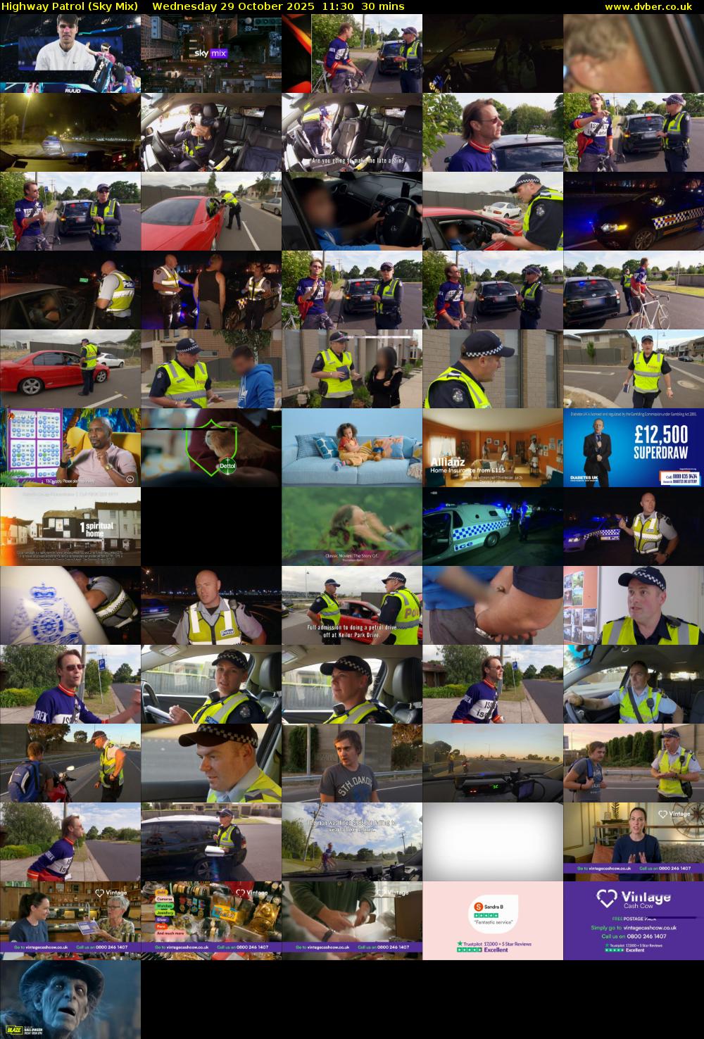 Highway Patrol (Sky Mix) Wednesday 29 October 2025 11:30 - 12:00