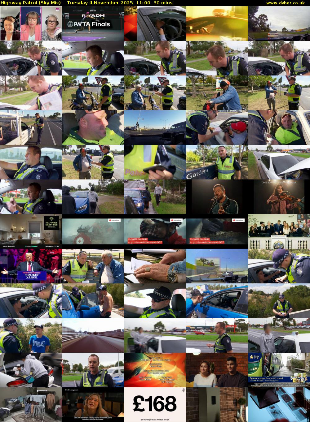 Highway Patrol (Sky Mix) Tuesday 4 November 2025 11:00 - 11:30