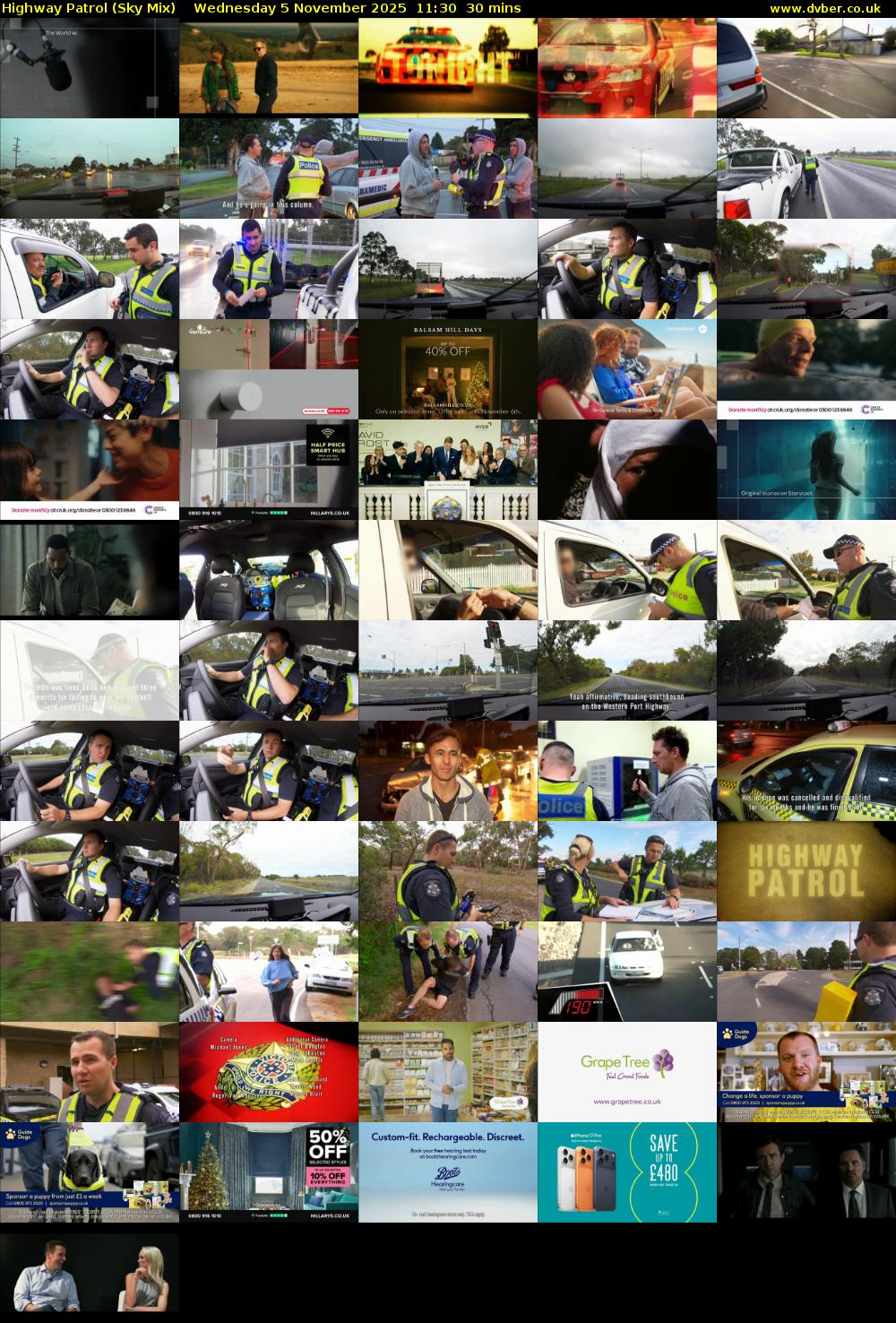 Highway Patrol (Sky Mix) Wednesday 5 November 2025 11:30 - 12:00