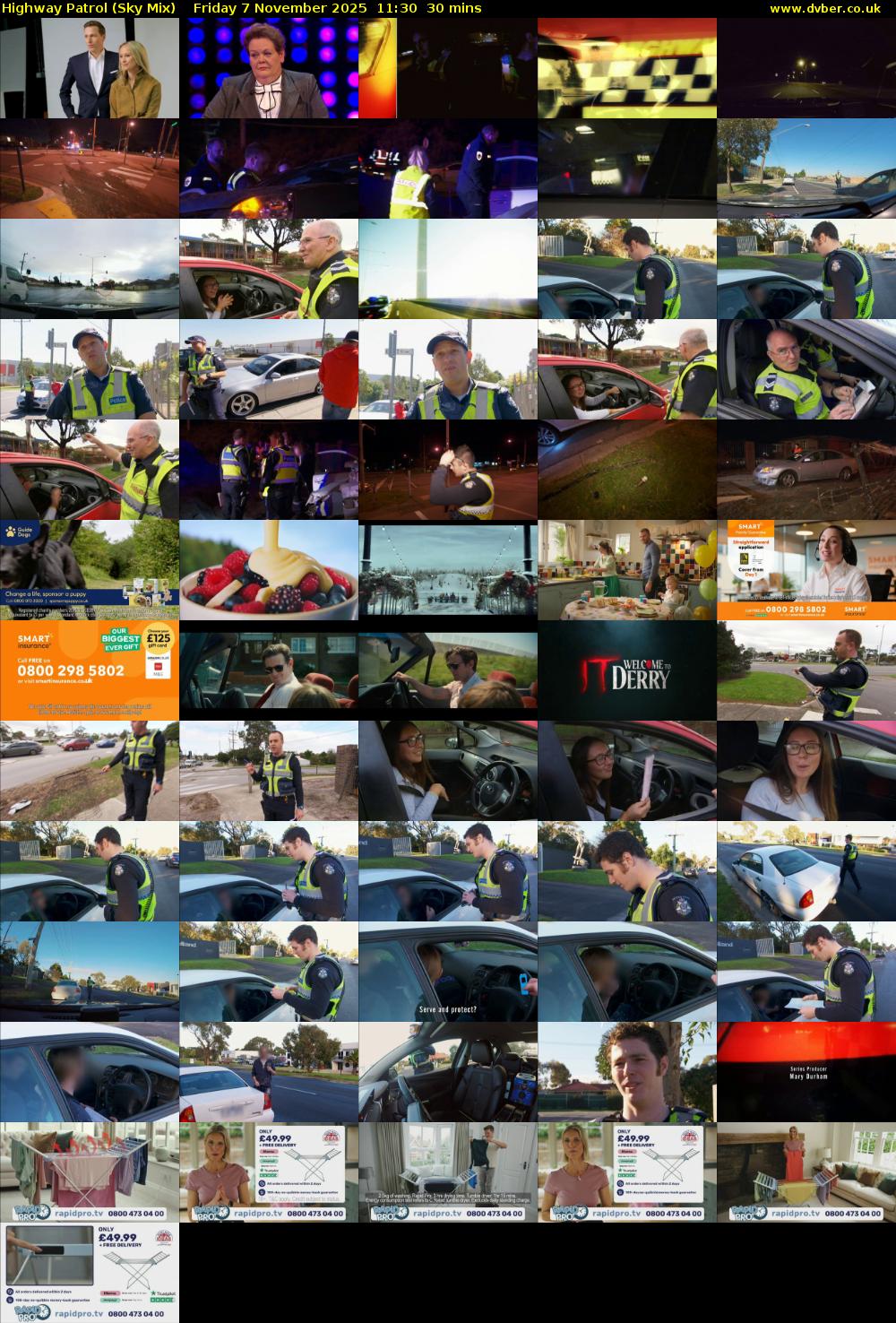 Highway Patrol (Sky Mix) Friday 7 November 2025 11:30 - 12:00
