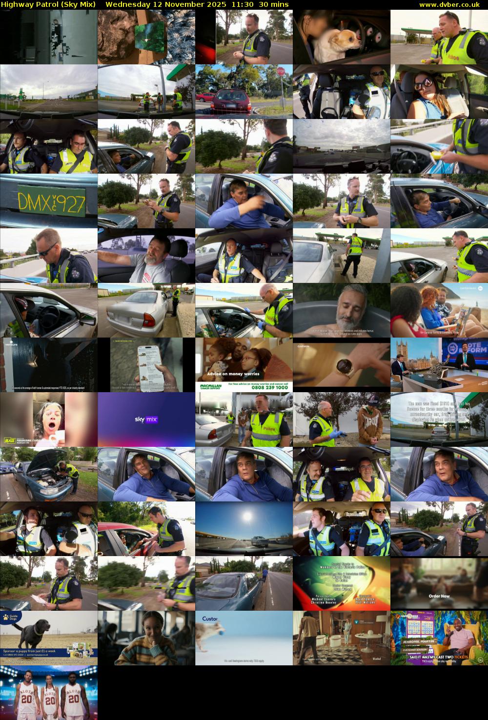 Highway Patrol (Sky Mix) Wednesday 12 November 2025 11:30 - 12:00