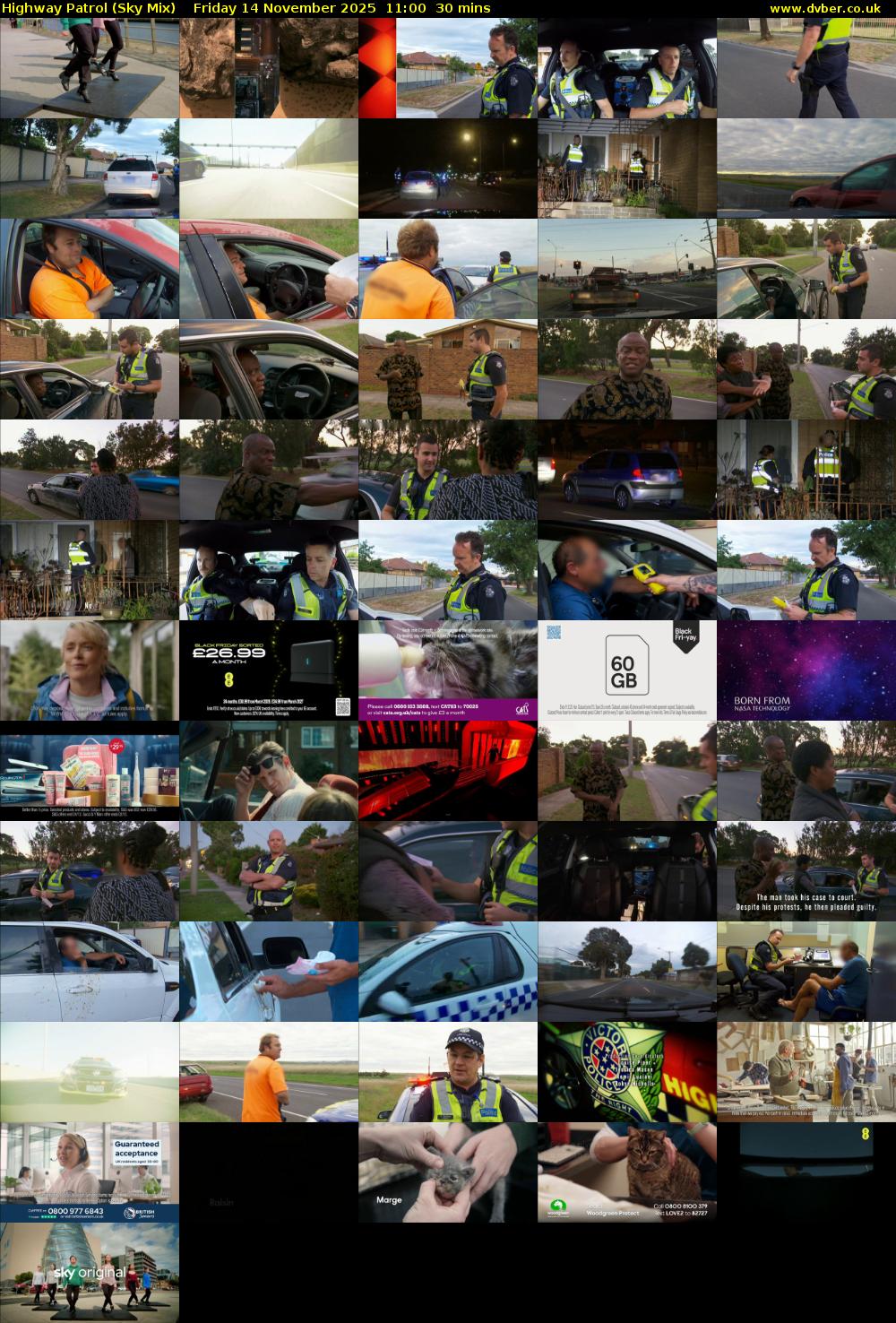 Highway Patrol (Sky Mix) Friday 14 November 2025 11:00 - 11:30