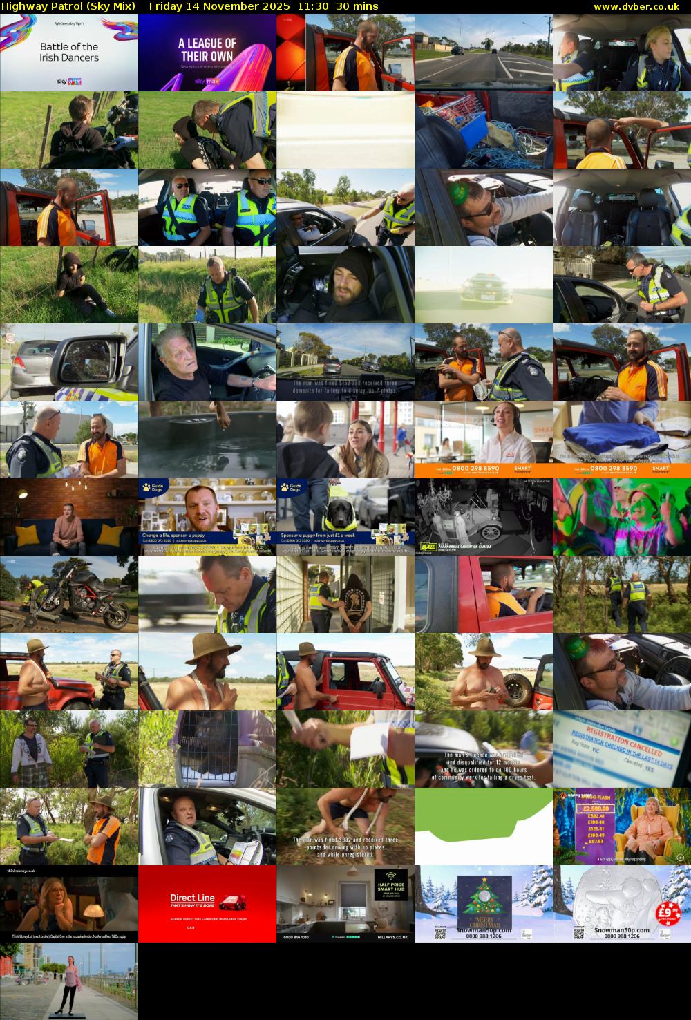 Highway Patrol (Sky Mix) Friday 14 November 2025 11:30 - 12:00