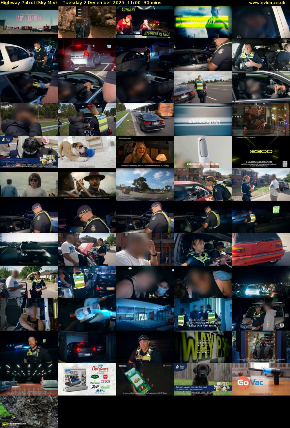 Highway Patrol (Sky Mix) Tuesday 2 December 2025 11:00 - 11:30