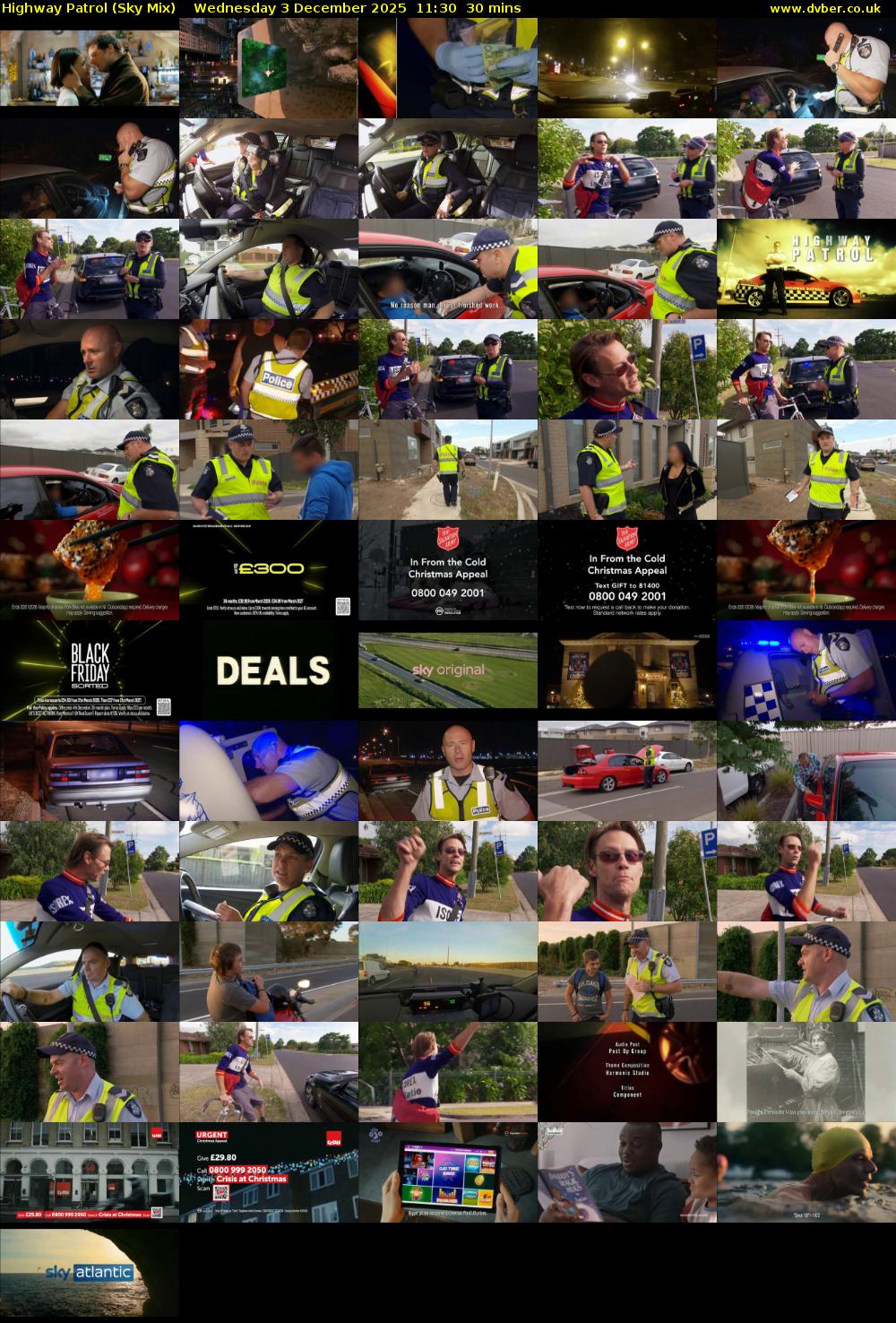 Highway Patrol (Sky Mix) Wednesday 3 December 2025 11:30 - 12:00