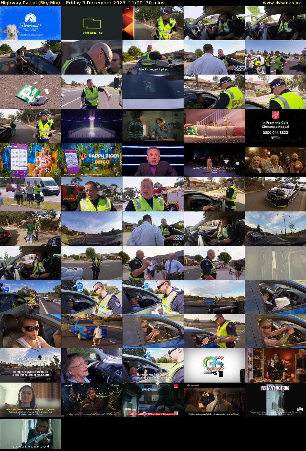 Highway Patrol (Sky Mix) Friday 5 December 2025 11:00 - 11:30