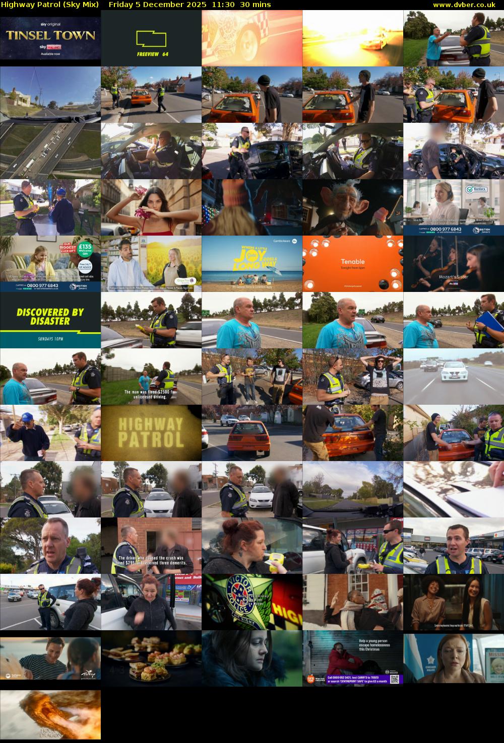 Highway Patrol (Sky Mix) Friday 5 December 2025 11:30 - 12:00