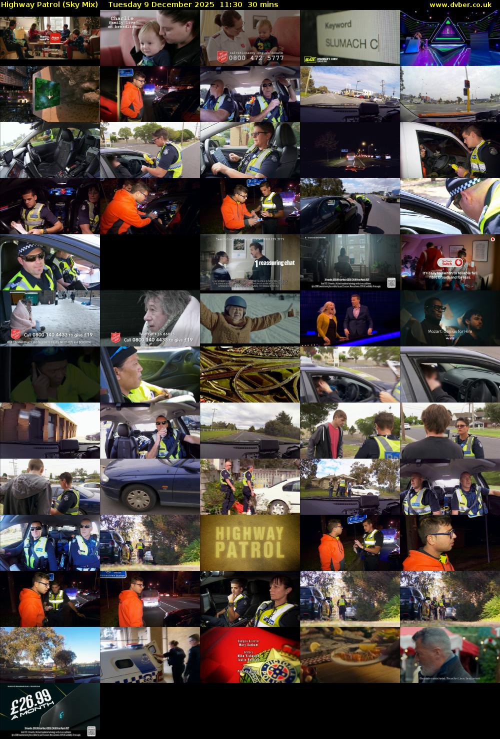 Highway Patrol (Sky Mix) Tuesday 9 December 2025 11:30 - 12:00