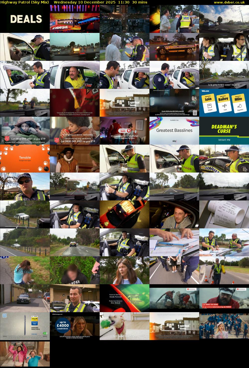 Highway Patrol (Sky Mix) Wednesday 10 December 2025 11:30 - 12:00