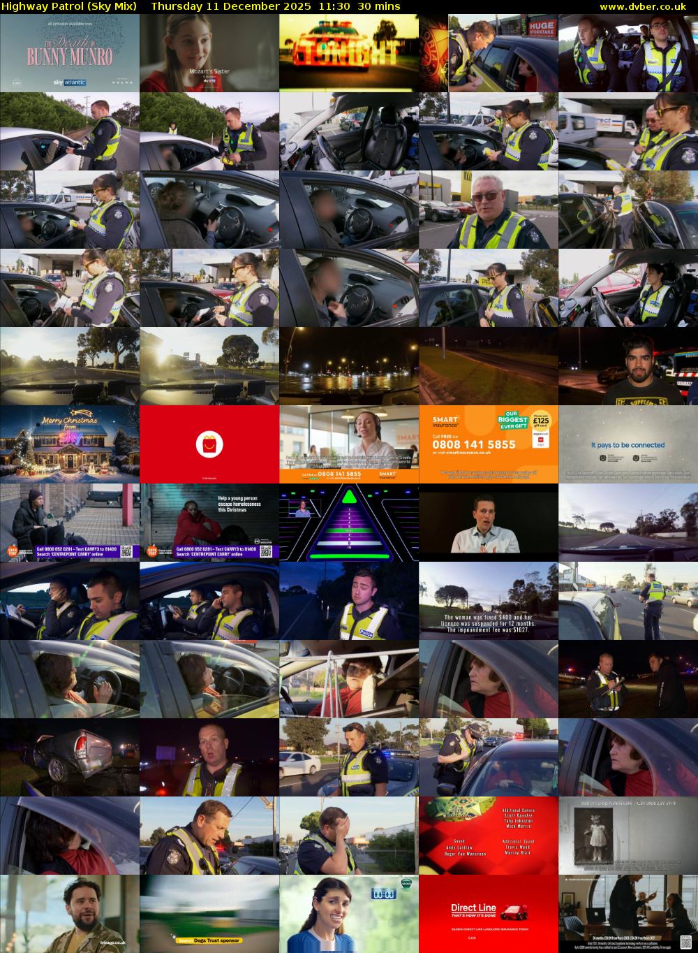 Highway Patrol (Sky Mix) Thursday 11 December 2025 11:30 - 12:00