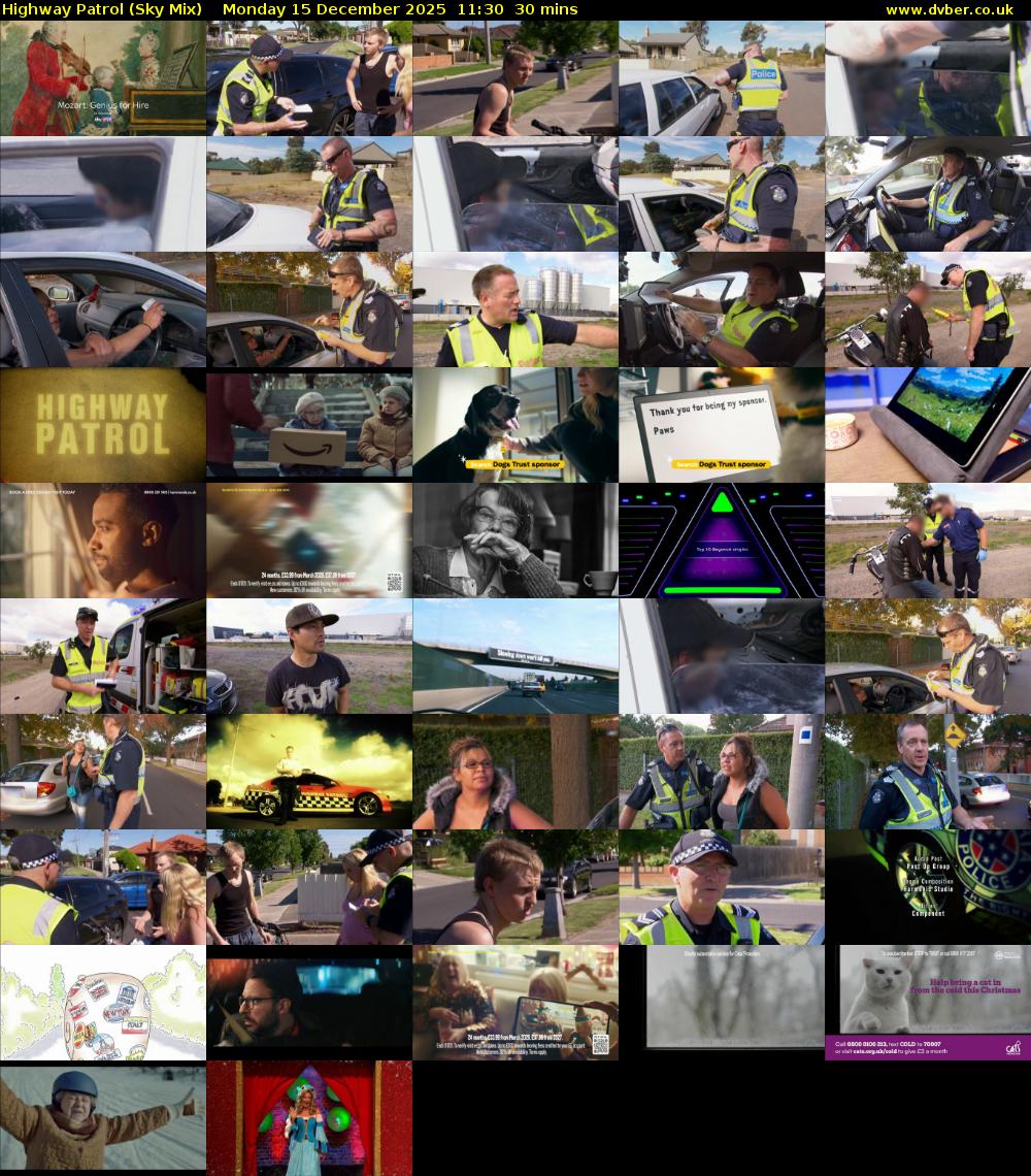 Highway Patrol (Sky Mix) Monday 15 December 2025 11:30 - 12:00