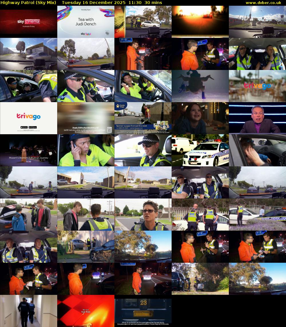 Highway Patrol (Sky Mix) Tuesday 16 December 2025 11:30 - 12:00