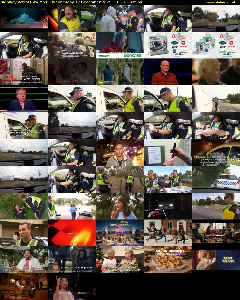 Highway Patrol (Sky Mix) Wednesday 17 December 2025 11:30 - 12:00