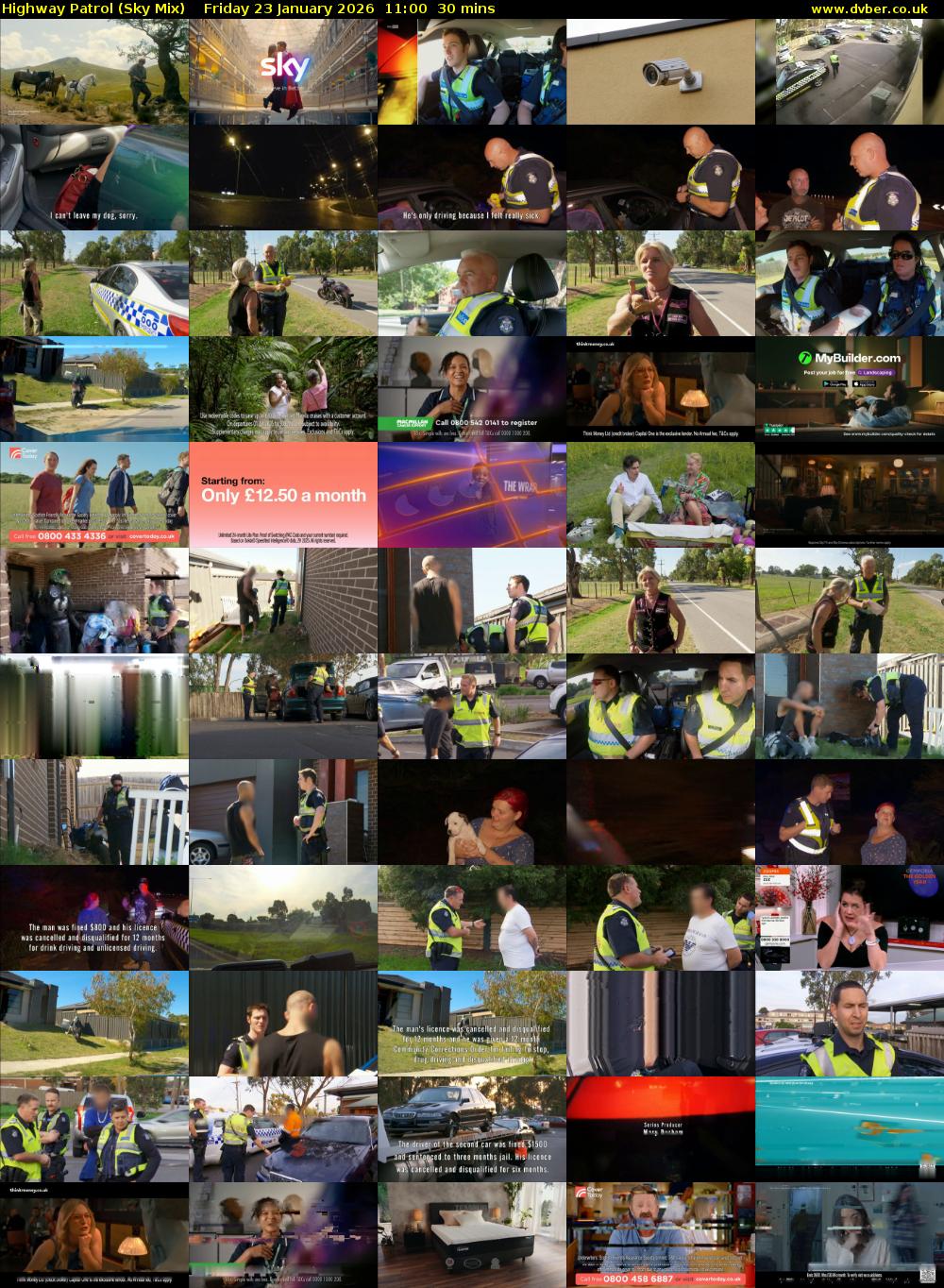 Highway Patrol (Sky Mix) Friday 23 January 2026 11:00 - 11:30