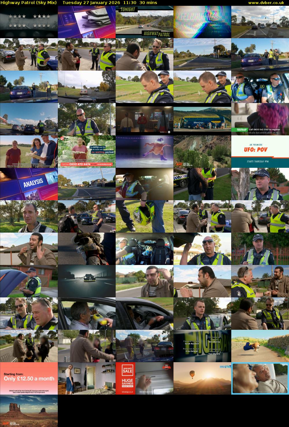 Highway Patrol (Sky Mix) Tuesday 27 January 2026 11:30 - 12:00