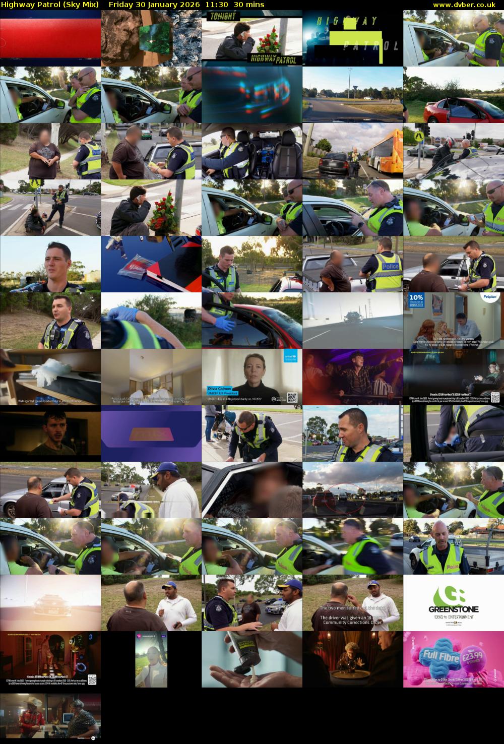 Highway Patrol (Sky Mix) Friday 30 January 2026 11:30 - 12:00