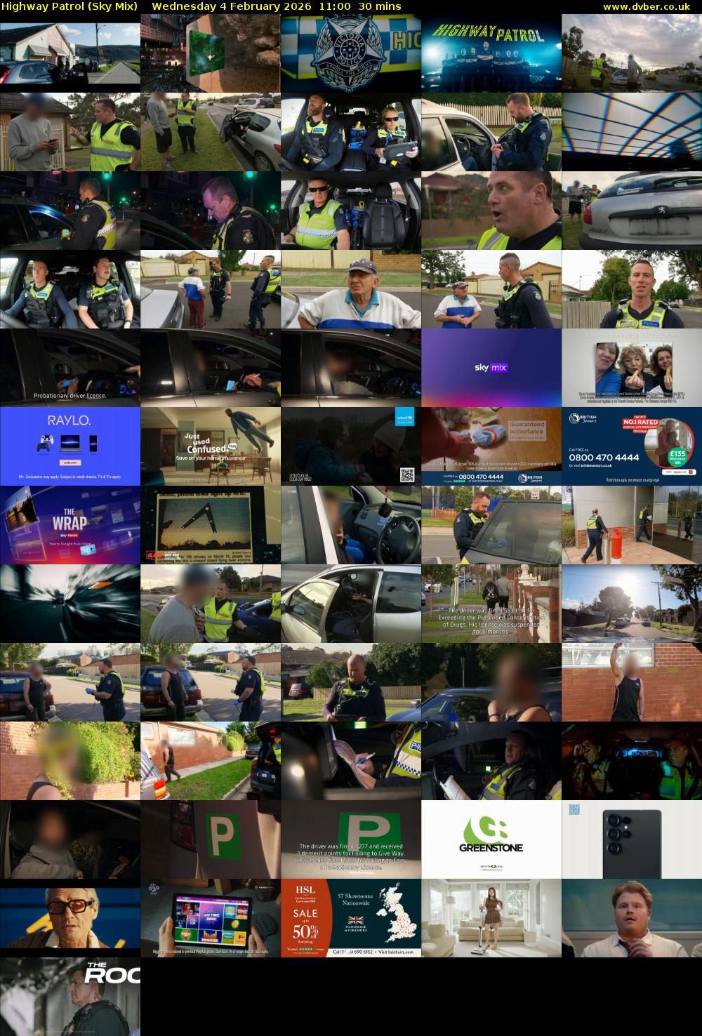 Highway Patrol (Sky Mix) Wednesday 4 February 2026 11:00 - 11:30
