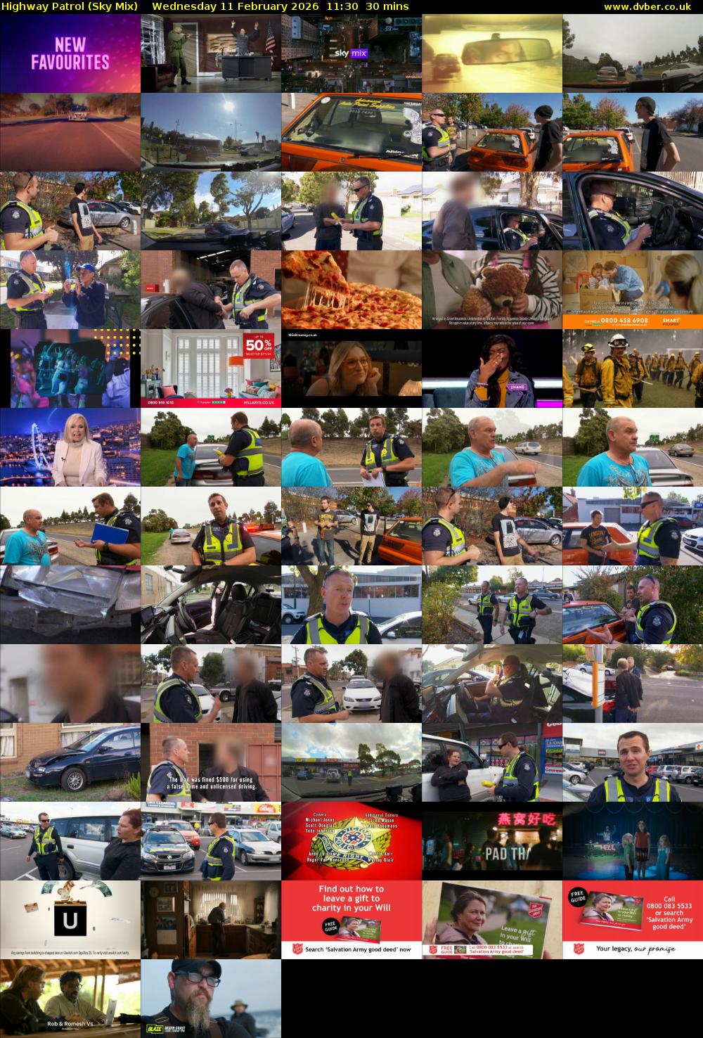 Highway Patrol (Sky Mix) Wednesday 11 February 2026 11:30 - 12:00