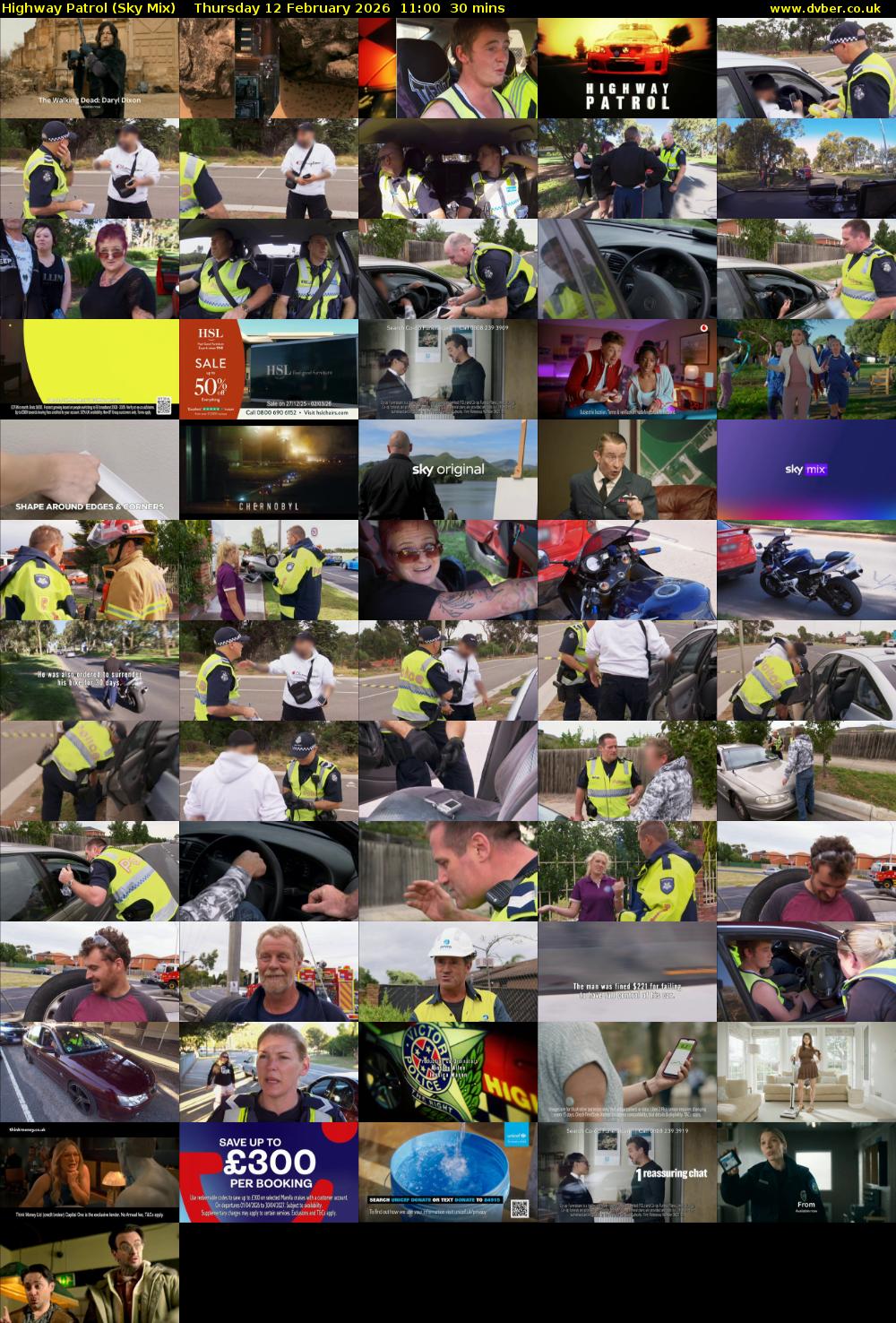 Highway Patrol (Sky Mix) Thursday 12 February 2026 11:00 - 11:30