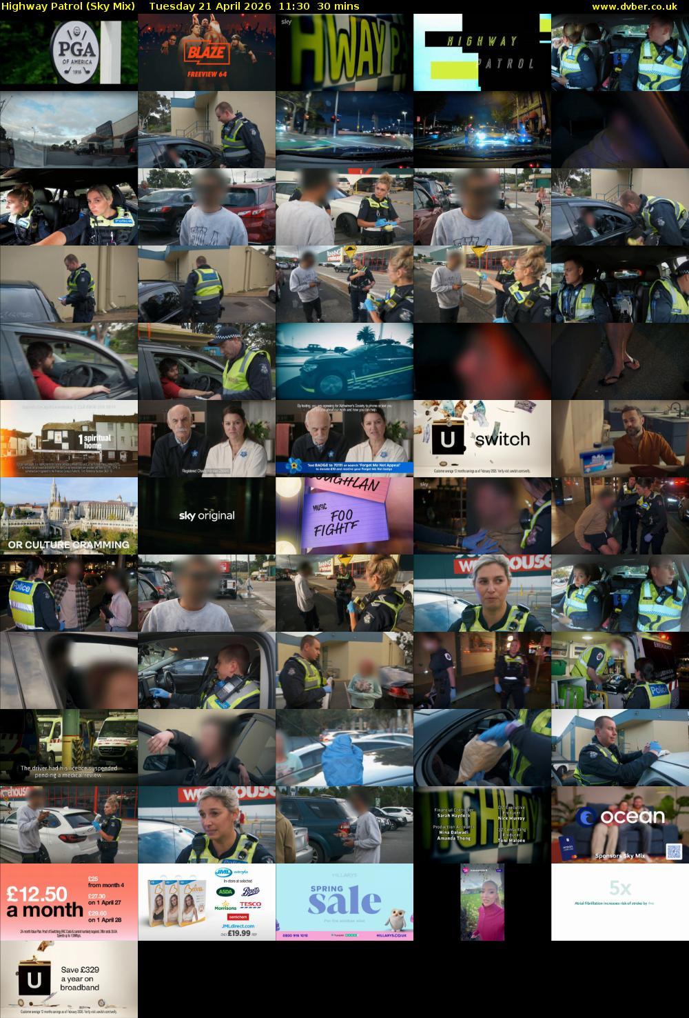 Highway Patrol (Sky Mix) Tuesday 21 April 2026 11:30 - 12:00