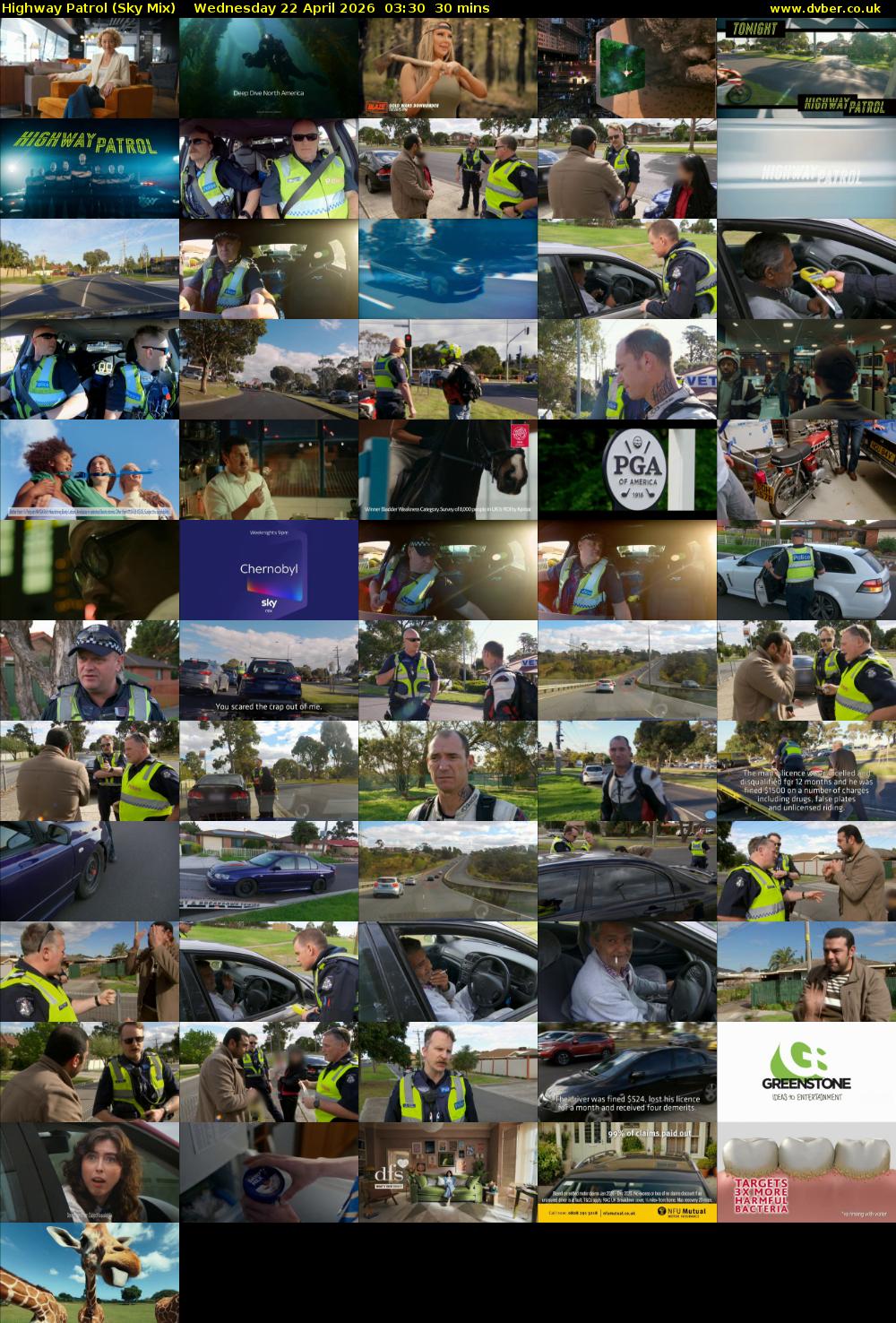 Highway Patrol (Sky Mix) Wednesday 22 April 2026 03:30 - 04:00