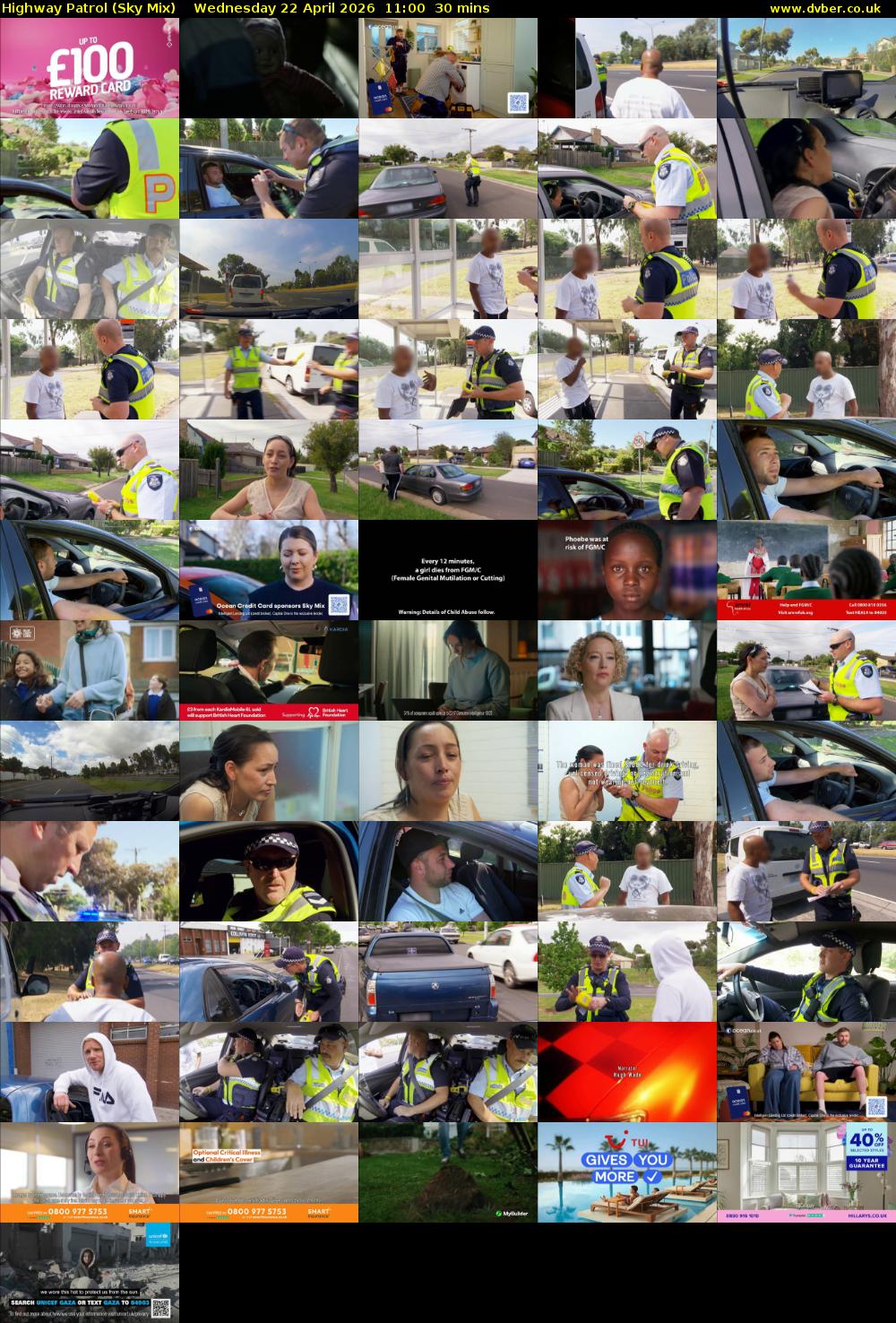 Highway Patrol (Sky Mix) Wednesday 22 April 2026 11:00 - 11:30