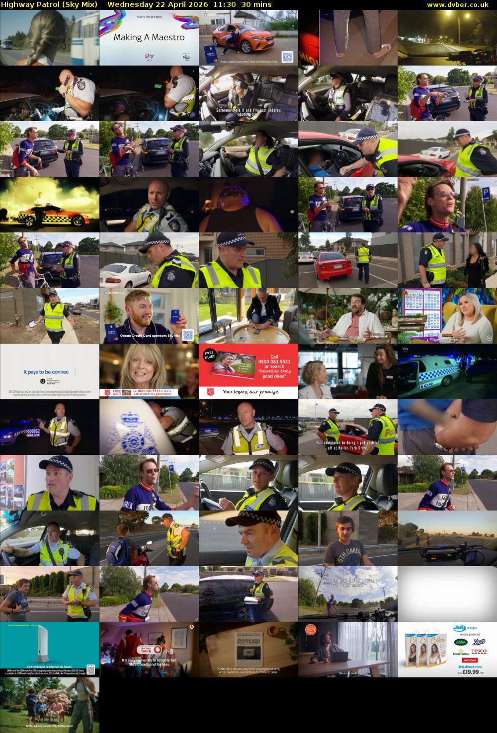 Highway Patrol (Sky Mix) Wednesday 22 April 2026 11:30 - 12:00