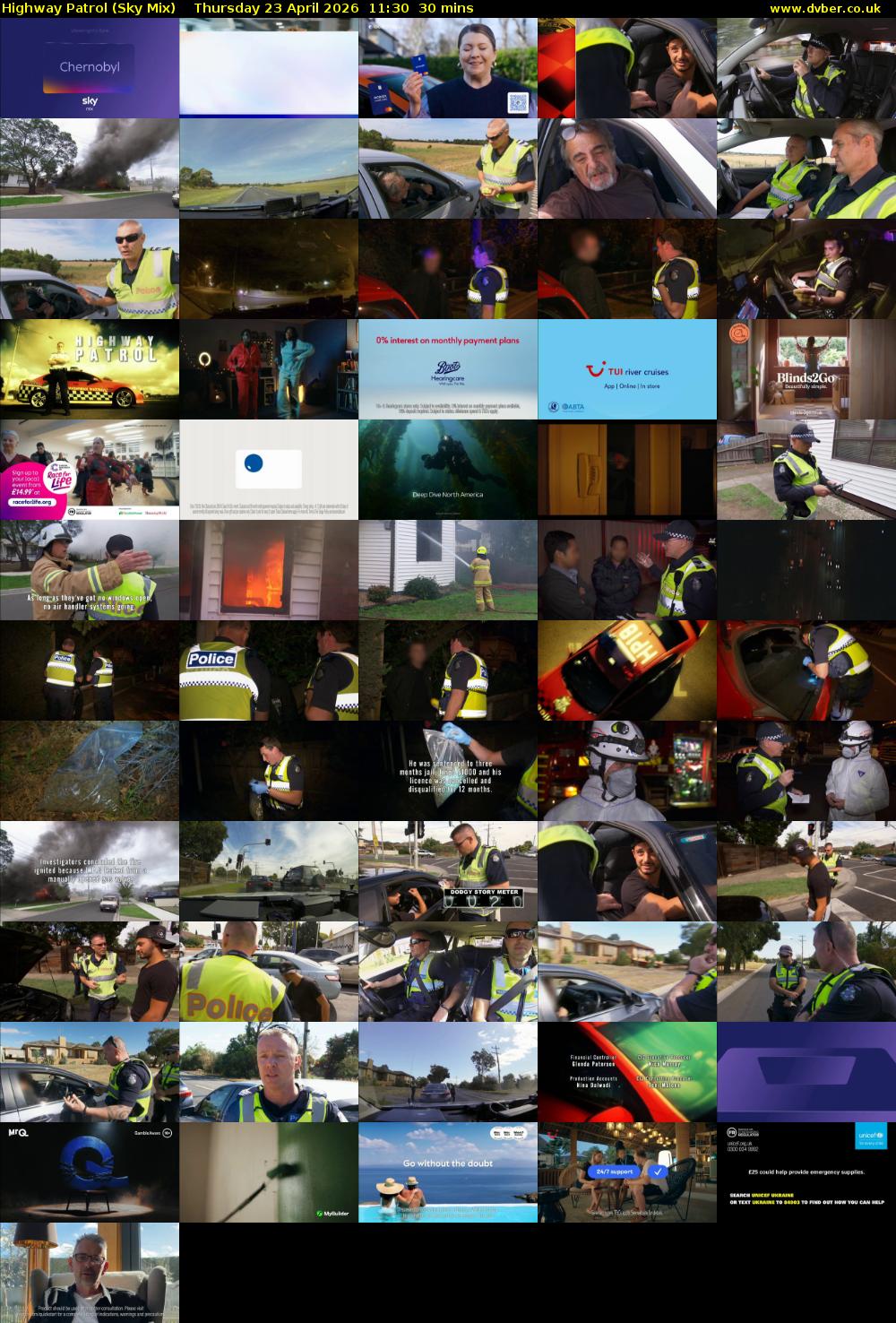 Highway Patrol (Sky Mix) Thursday 23 April 2026 11:30 - 12:00