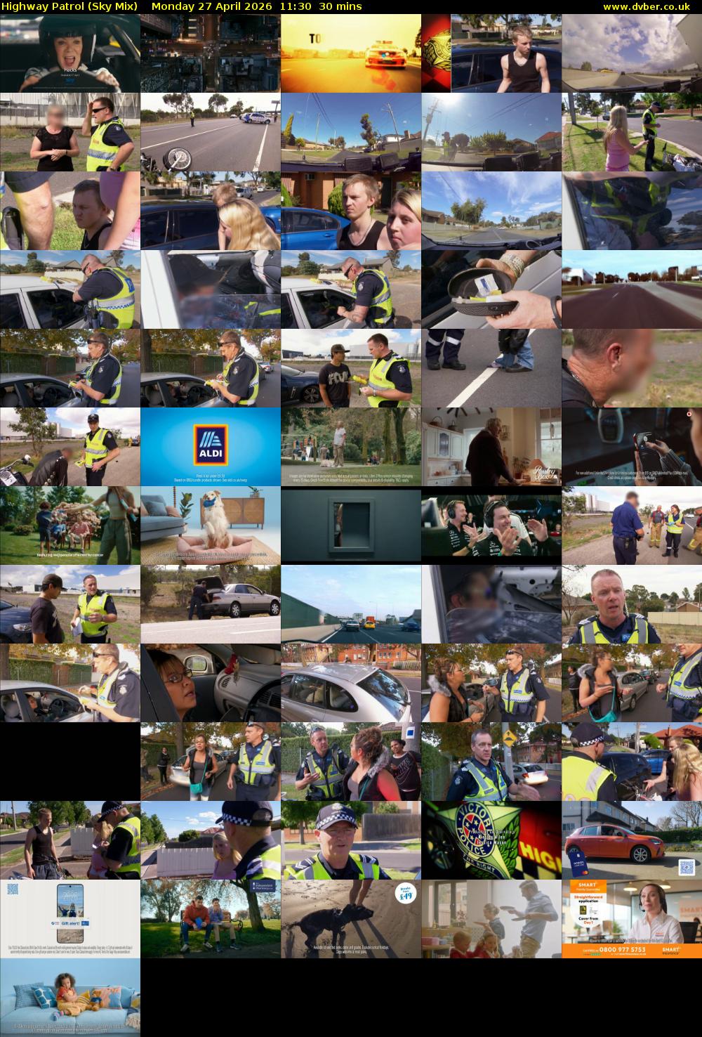 Highway Patrol (Sky Mix) Monday 27 April 2026 11:30 - 12:00