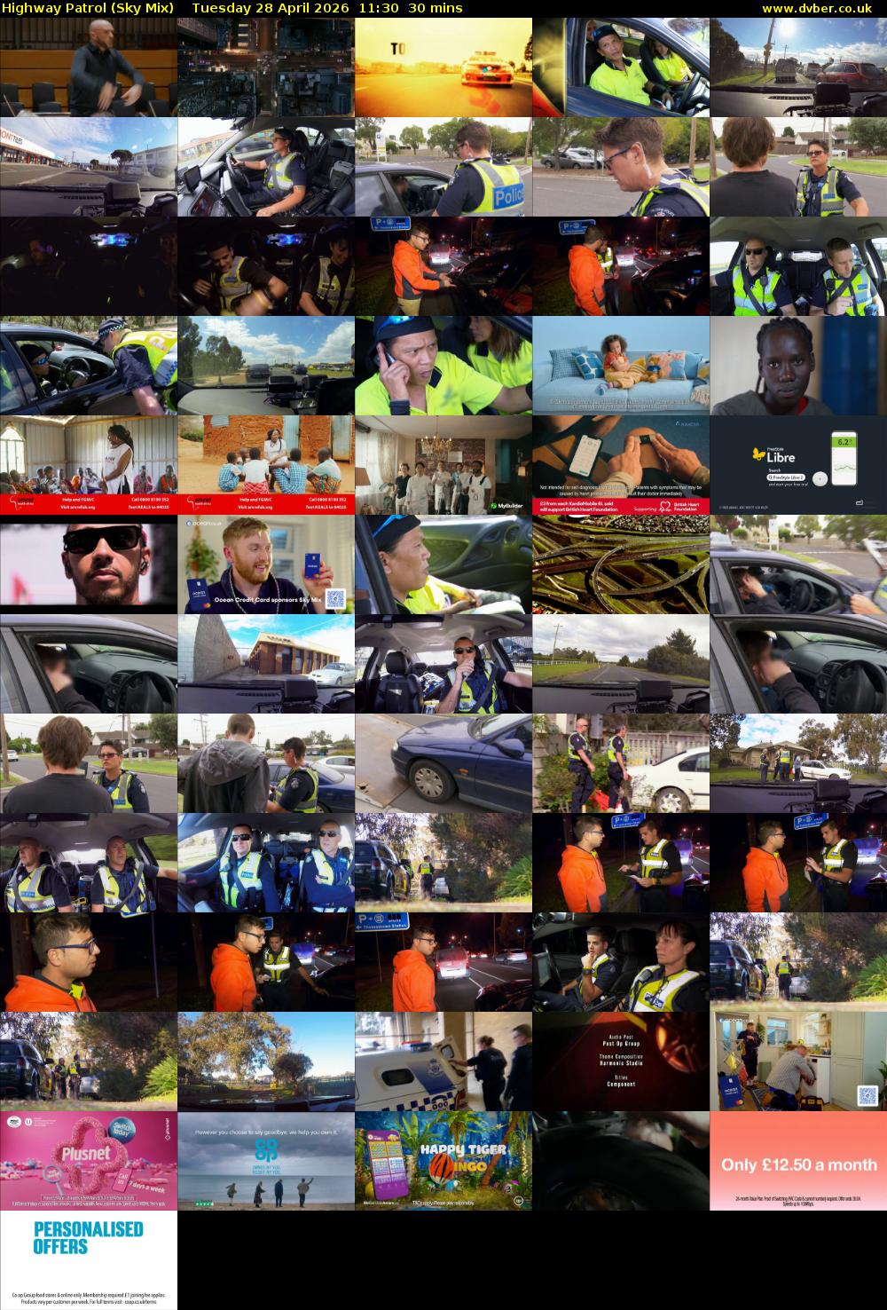 Highway Patrol (Sky Mix) Tuesday 28 April 2026 11:30 - 12:00