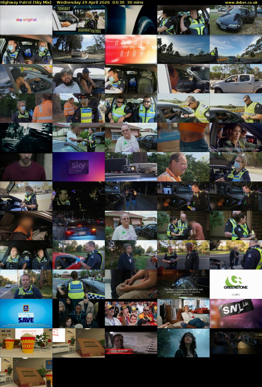 Highway Patrol (Sky Mix) Wednesday 29 April 2026 03:30 - 04:00