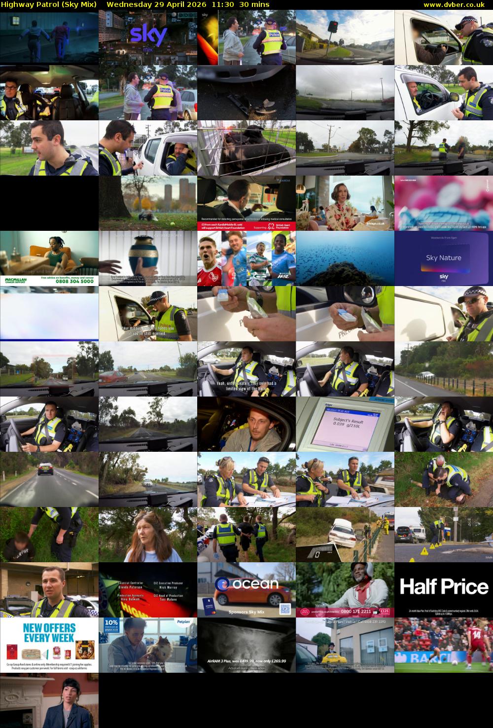 Highway Patrol (Sky Mix) Wednesday 29 April 2026 11:30 - 12:00