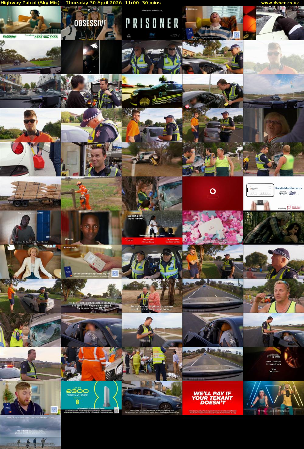 Highway Patrol (Sky Mix) Thursday 30 April 2026 11:00 - 11:30