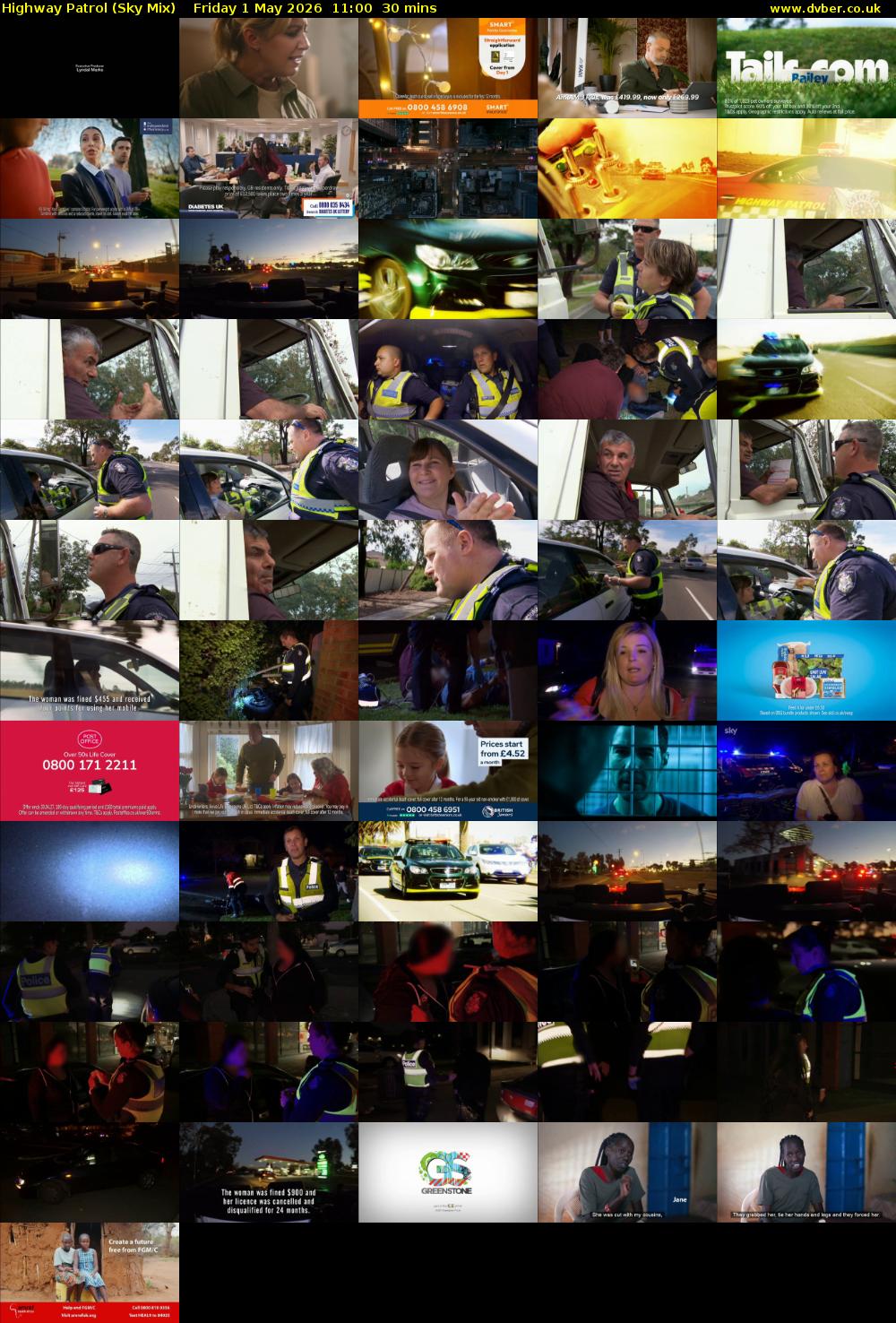 Highway Patrol (Sky Mix) Friday 1 May 2026 11:00 - 11:30