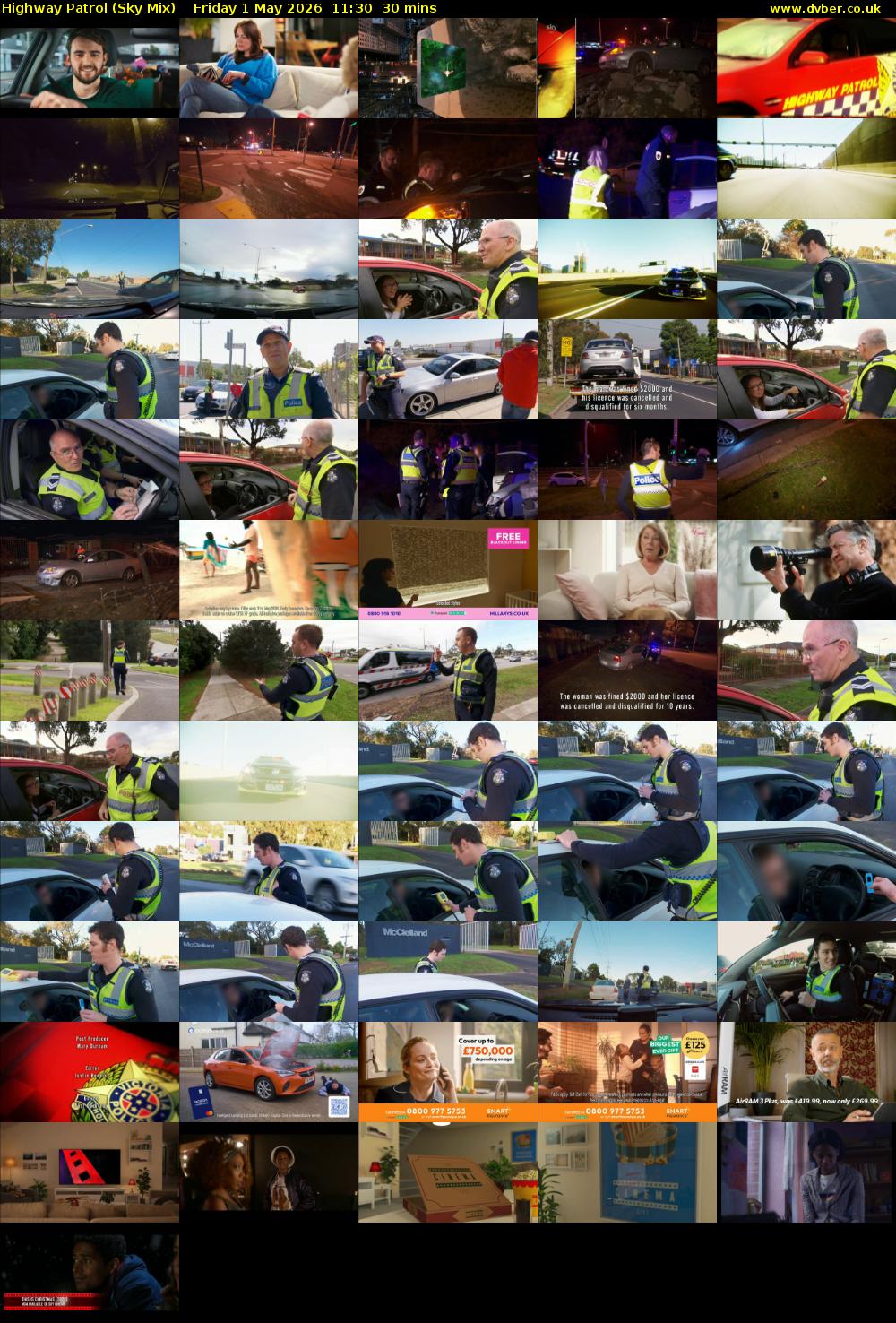 Highway Patrol (Sky Mix) Friday 1 May 2026 11:30 - 12:00