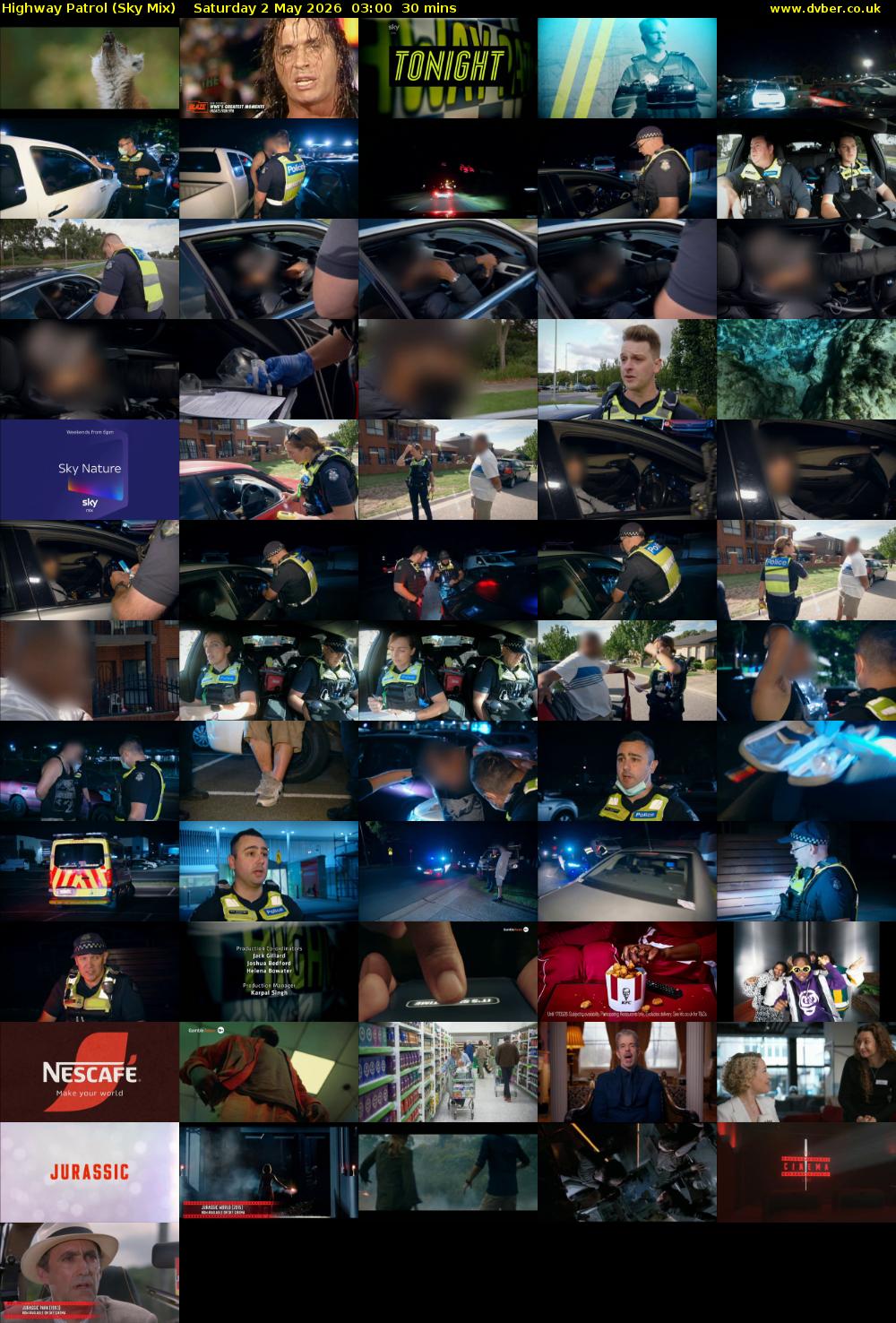 Highway Patrol (Sky Mix) Saturday 2 May 2026 03:00 - 03:30