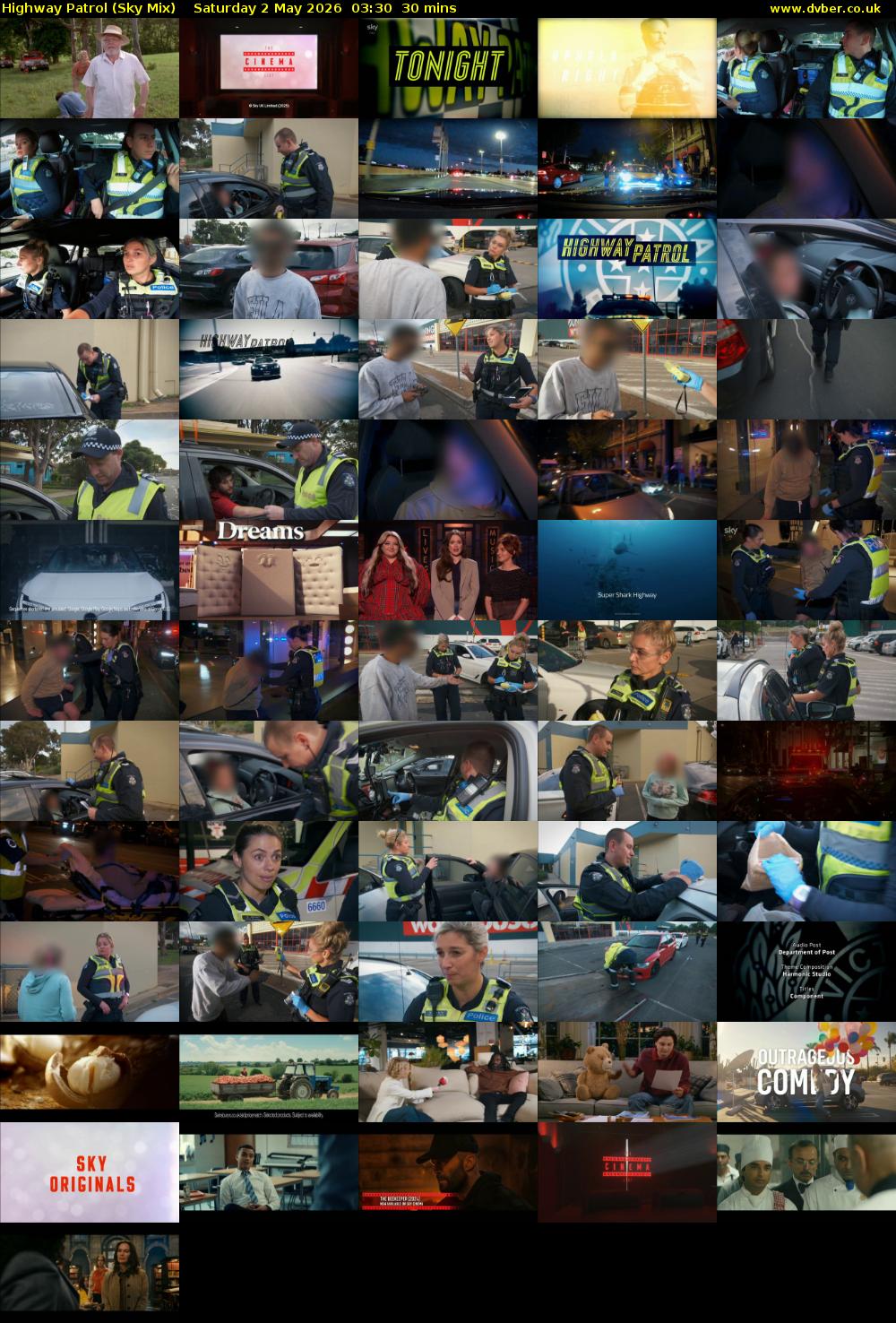 Highway Patrol (Sky Mix) Saturday 2 May 2026 03:30 - 04:00