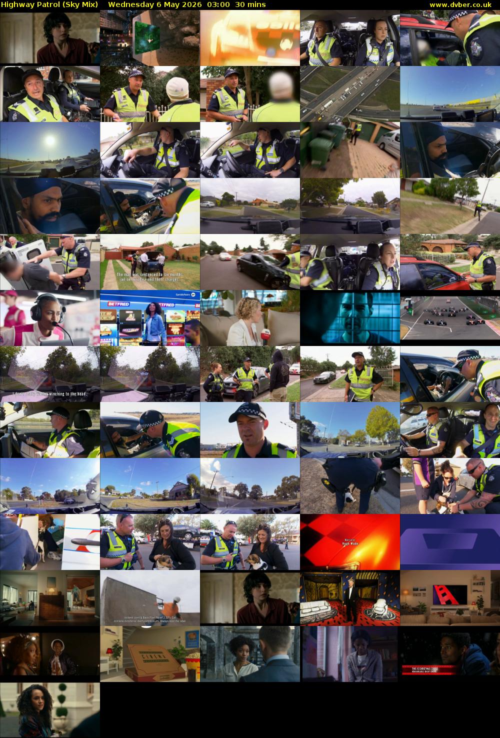 Highway Patrol (Sky Mix) Wednesday 6 May 2026 03:00 - 03:30
