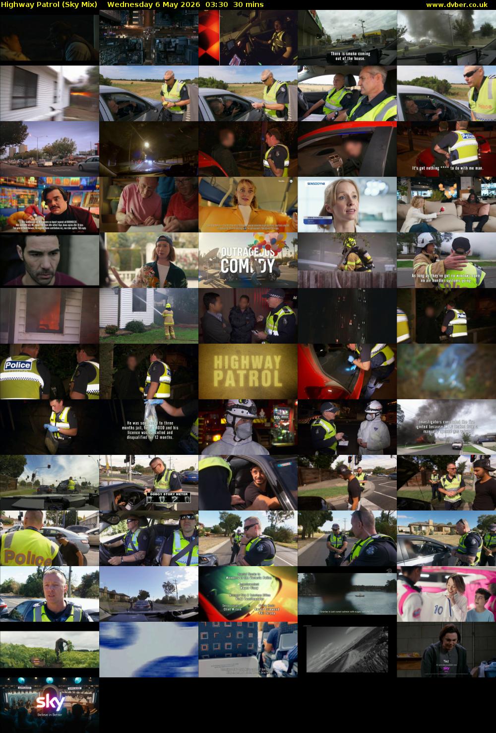 Highway Patrol (Sky Mix) Wednesday 6 May 2026 03:30 - 04:00