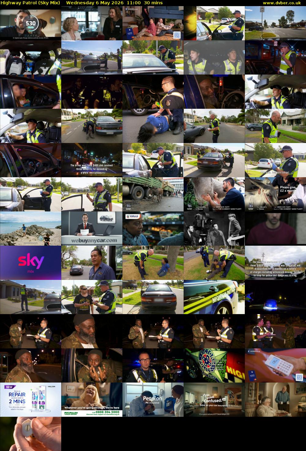 Highway Patrol (Sky Mix) Wednesday 6 May 2026 11:00 - 11:30