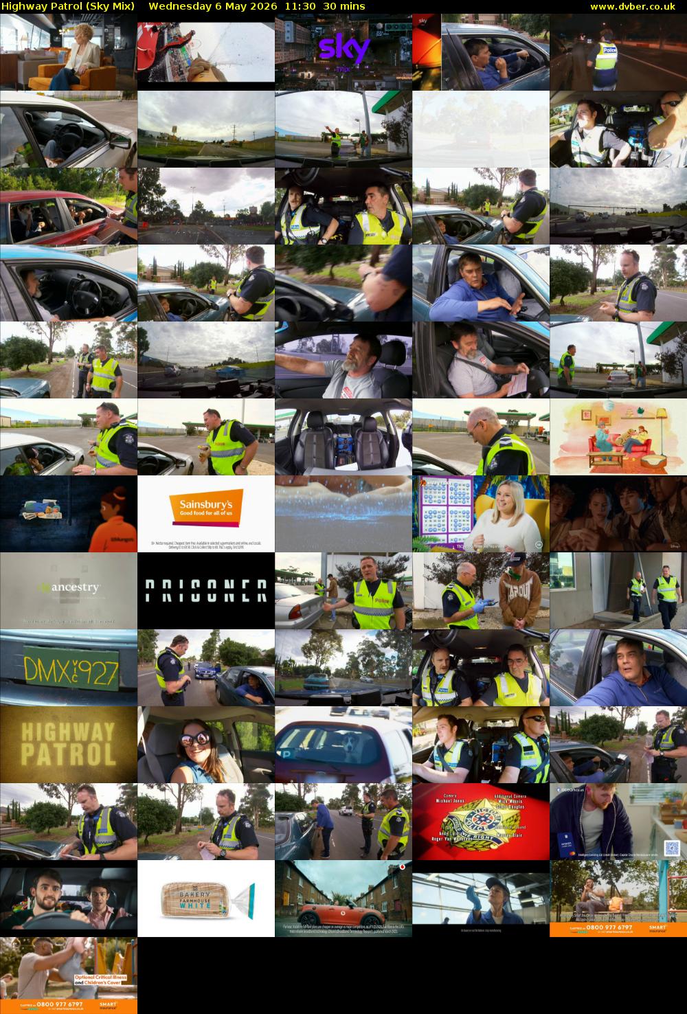 Highway Patrol (Sky Mix) Wednesday 6 May 2026 11:30 - 12:00