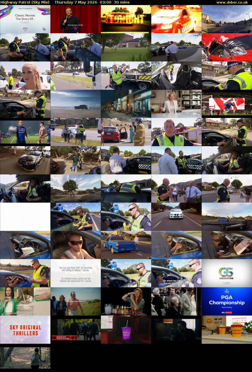 Highway Patrol (Sky Mix) Thursday 7 May 2026 03:00 - 03:30
