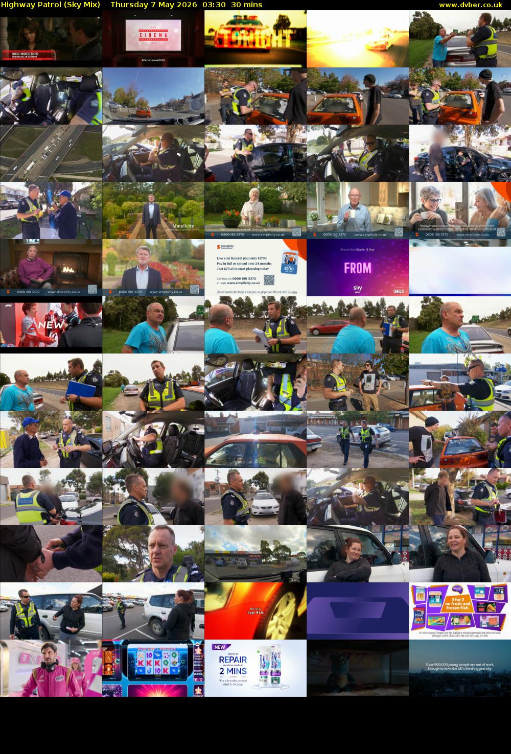 Highway Patrol (Sky Mix) Thursday 7 May 2026 03:30 - 04:00