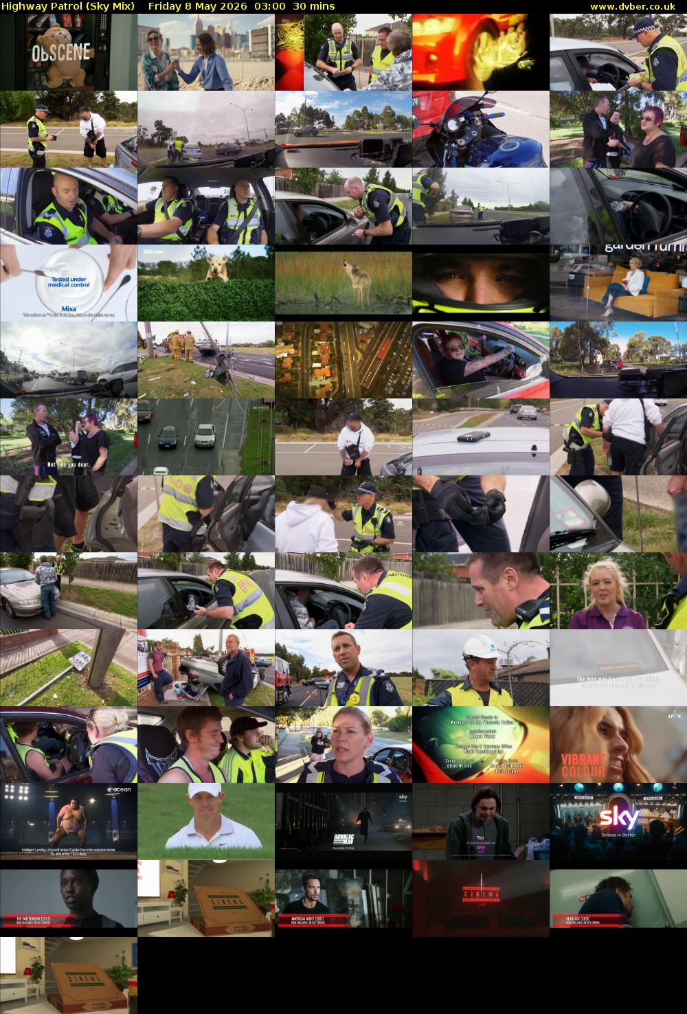 Highway Patrol (Sky Mix) Friday 8 May 2026 03:00 - 03:30