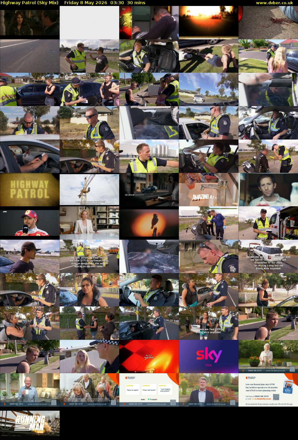 Highway Patrol (Sky Mix) Friday 8 May 2026 03:30 - 04:00