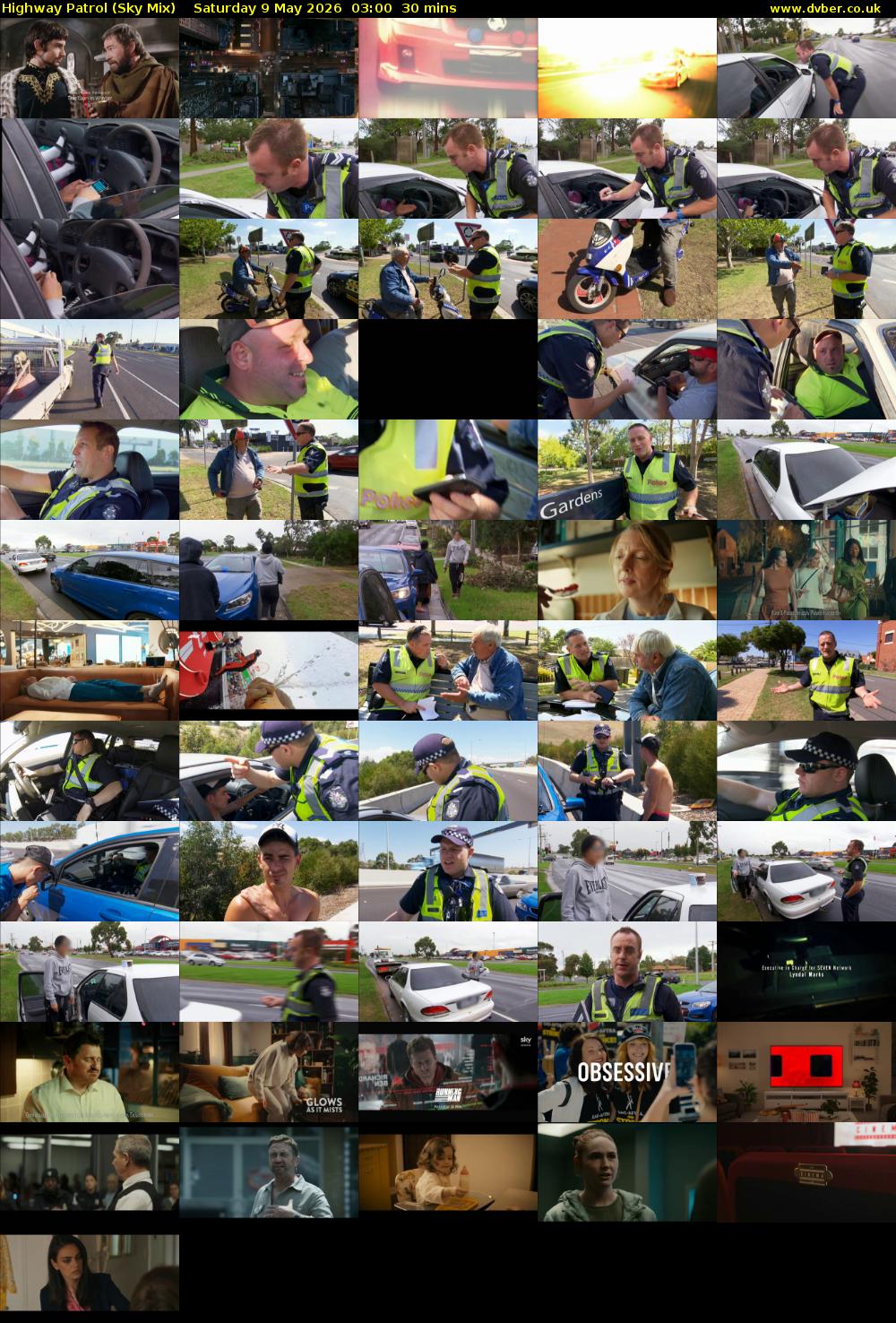 Highway Patrol (Sky Mix) Saturday 9 May 2026 03:00 - 03:30