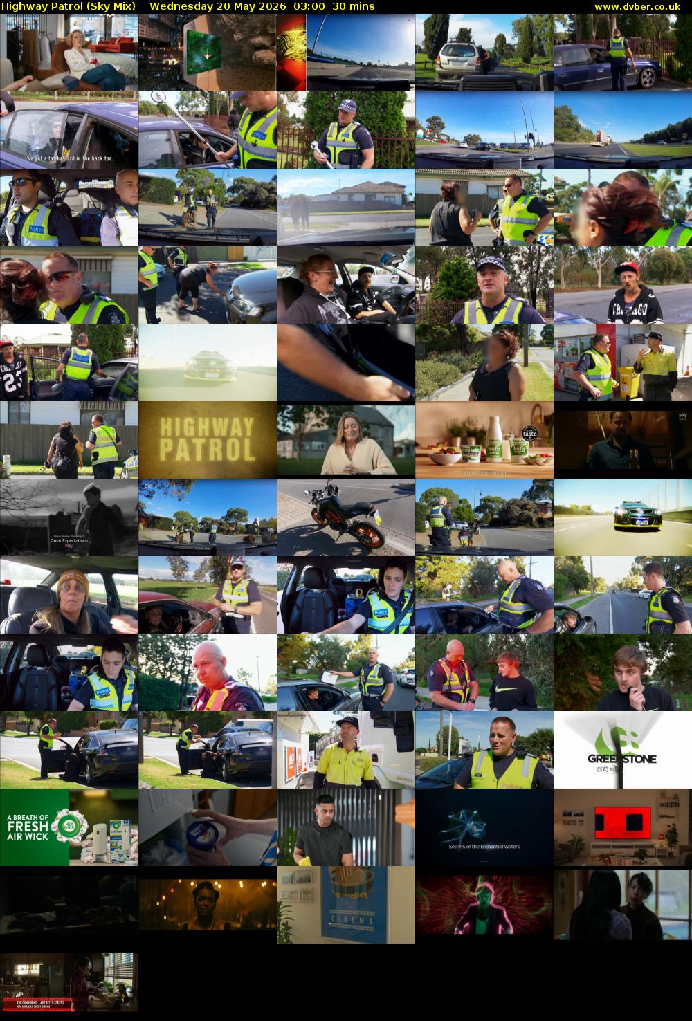Highway Patrol (Sky Mix) Wednesday 20 May 2026 03:00 - 03:30