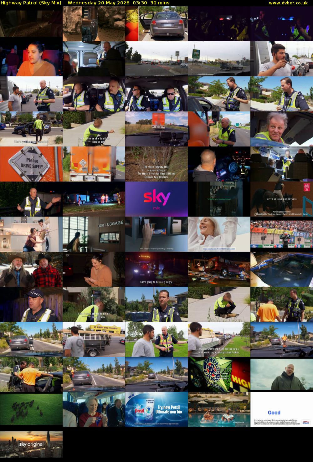 Highway Patrol (Sky Mix) Wednesday 20 May 2026 03:30 - 04:00